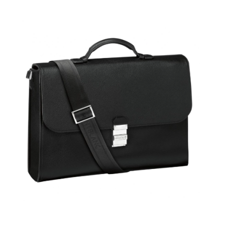MontBlanc -  Borsa con tracolla in pelle nera