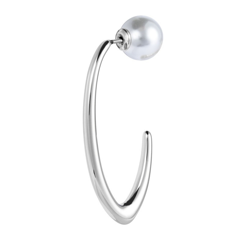 Marlù   Orecchino a lobo ovale con chiusura perla