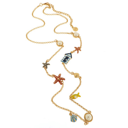 BYSIMON - Collana in Metallo con simboli marini