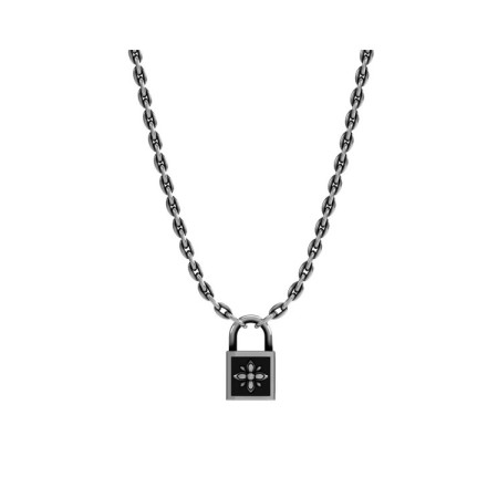 JOHN RICHMOND    COLLANA LUCCHETTO CON FIORE