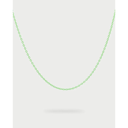 RUE DES MILLE -  Collana CHARMBAR Girocollo Smaltato Chain Base Verde menta