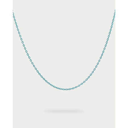RUE DES MILLE - Collana CHARMBAR Girocollo Smaltato Chain Base Turchese