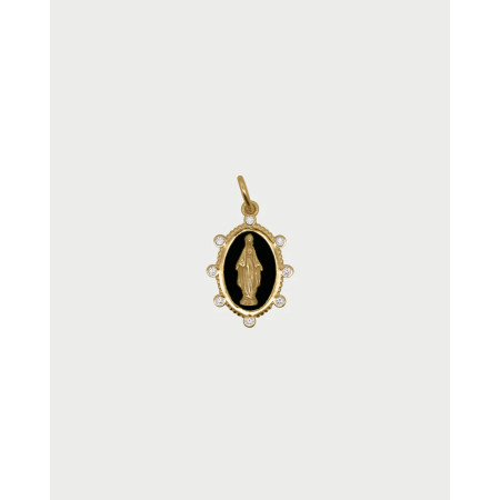 RUE DES MILLE -  Pendente CHARMBAR Madonna nero