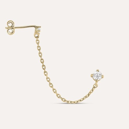 Stroili - Orecchino mono Punto Luce Golden Dreams Placcato Oro Giallo Cubic Zirconia