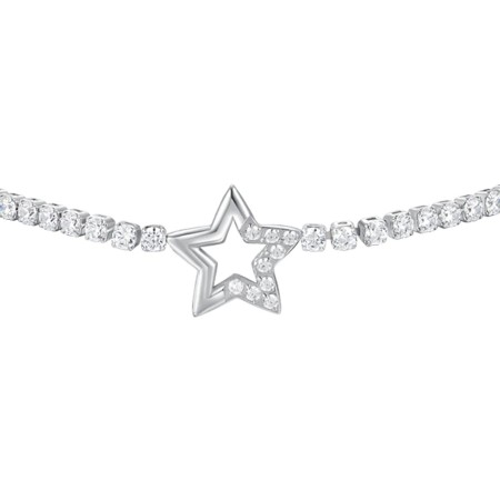 LUCA BARRA  - BRACCIALE TENNIS DONNA IN ACCIAIO CON STELLA E PUNTI LUCE CON ZIRCONI BIANCHI 2