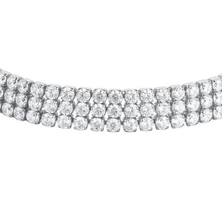 LUCA BARRA  - BRACCIALE TENNIS DONNA IN ACCIAIO CON ZIRCONI BIANCHI 2