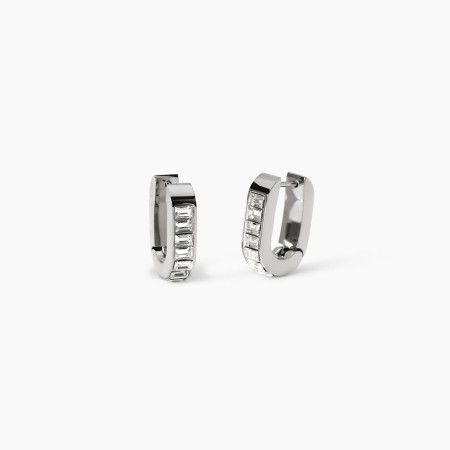 KIDULT -   Orecchini in acciaio con cristalli