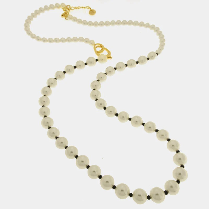 BySimon -  Collana in Metallo perle