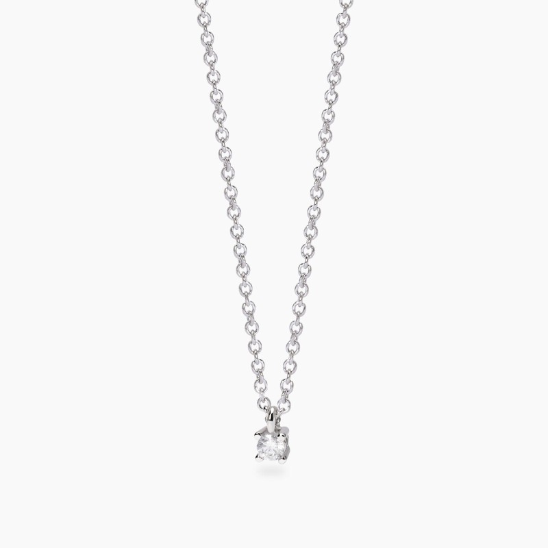 MABINA  - Collana Girocollo con diamante lab-grown