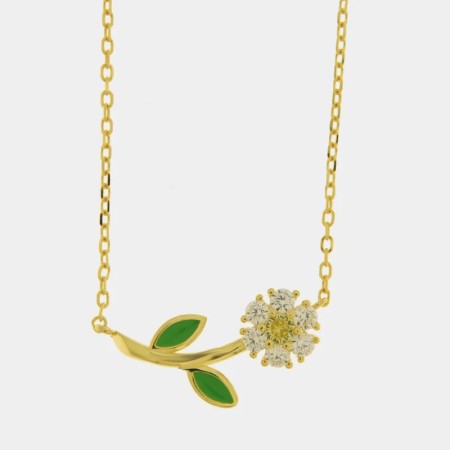 BYSIMON -  Collana in Argento 925 margherita