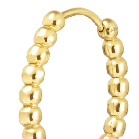 Marlù   -   Orecchino a cerchio 1,9 cm trama con sfere 2