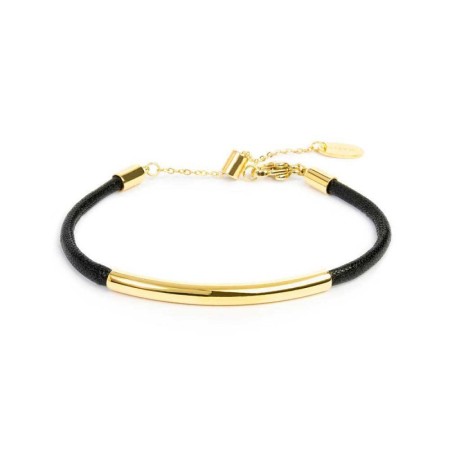 Marlù   Bracciale triplo filo con cordino cerato con tubolare centrale
