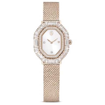Swarovski  - Orologio Matrix octagon Bracciale di metallo, Tono dorato, Finitura in tonalità champagne dorato