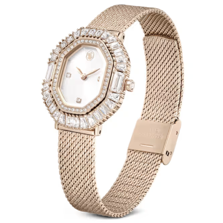 Swarovski  - Orologio Matrix octagon Bracciale di metallo, Tono dorato, Finitura in tonalità champagne dorato 2