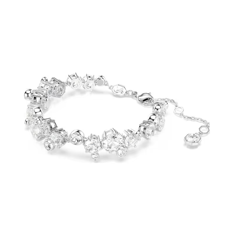 SWAROVSKI - Collana Bracciale e Orecchini , Set Constella Taglio misto, Bianco, Placcato rodio