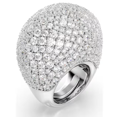 SWAROVSKI  -  Anello cocktail Sublima Grande, Bianco, Placcato rodio