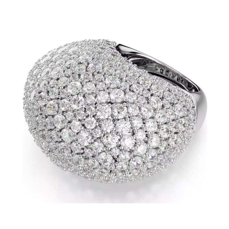 SWAROVSKI  -  Anello cocktail Sublima Grande, Bianco, Placcato rodio