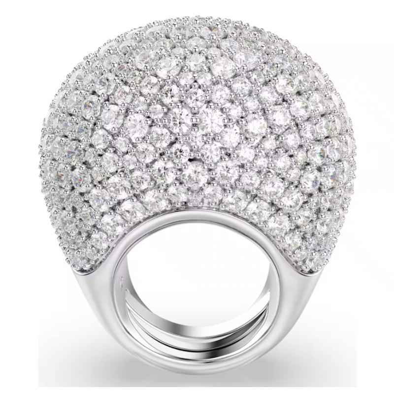 SWAROVSKI  -  Anello cocktail Sublima Grande, Bianco, Placcato rodio