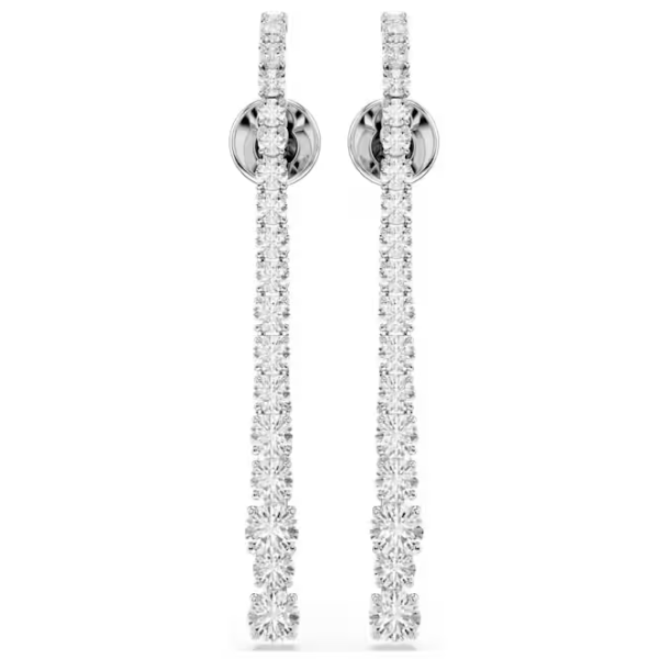 SWAROVSKI -  Orecchini pendenti Matrix Sfumatura di tagli Round, Bianchi, Placcato rodio