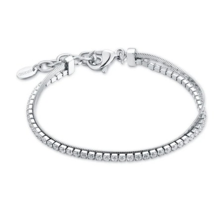 BRAND  Bracciale Doppio con Tennis e Catena Sickle