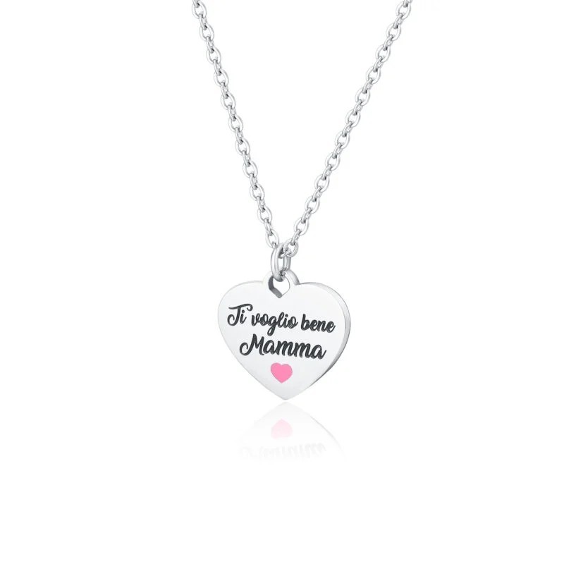 BRAND  Collana Cuore Mamma Ti Voglio Bene