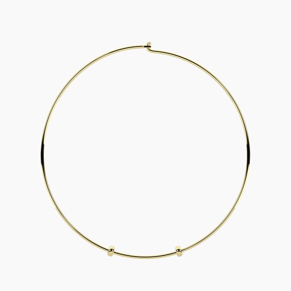 Kidult   - Collana Girocollo dorato componibile rigido Hula-hoop