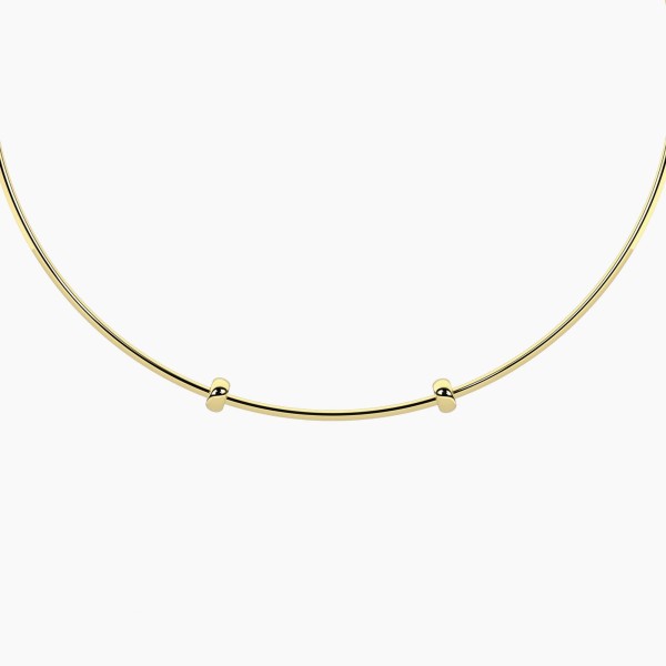 Kidult   - Collana Girocollo dorato componibile rigido Hula-hoop