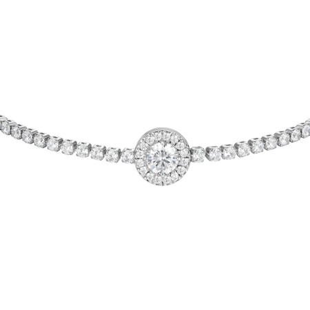 LUCA BARRA  -  BRACCIALE TENNIS DONNA IN ACCIAIO CON ELEMENTO CON ZIRCONI BIANCHI 2
