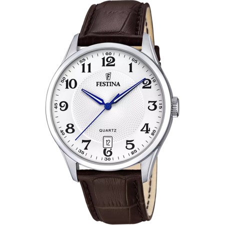 FESTINA    OROLOGIO CLASSICS  BIANCO CON CINTURINO IN PELLE, UOMO