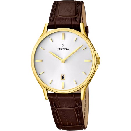 FESTINA    OROLOGIO  CLASSICS  BIANCO CON CINTURINO IN PELLE, UOMO