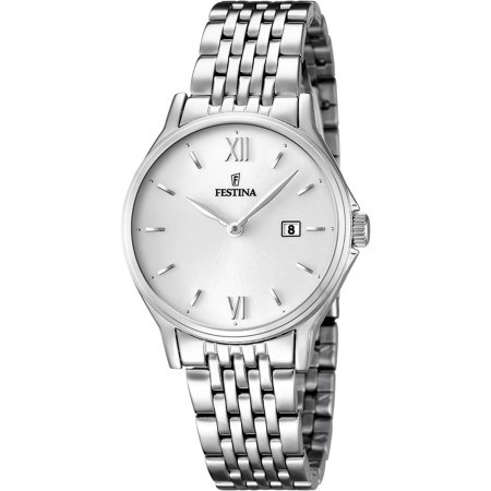 FESTINA    OROLOGIO  CLASSICS BIANCO CINTURINO IN ACCIAIO, DONNA