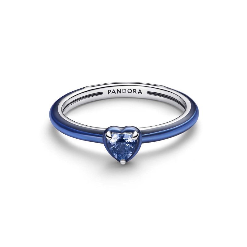 Pandora - Anello Blu Chakra Heart Pandora ME Argento Sterling 925