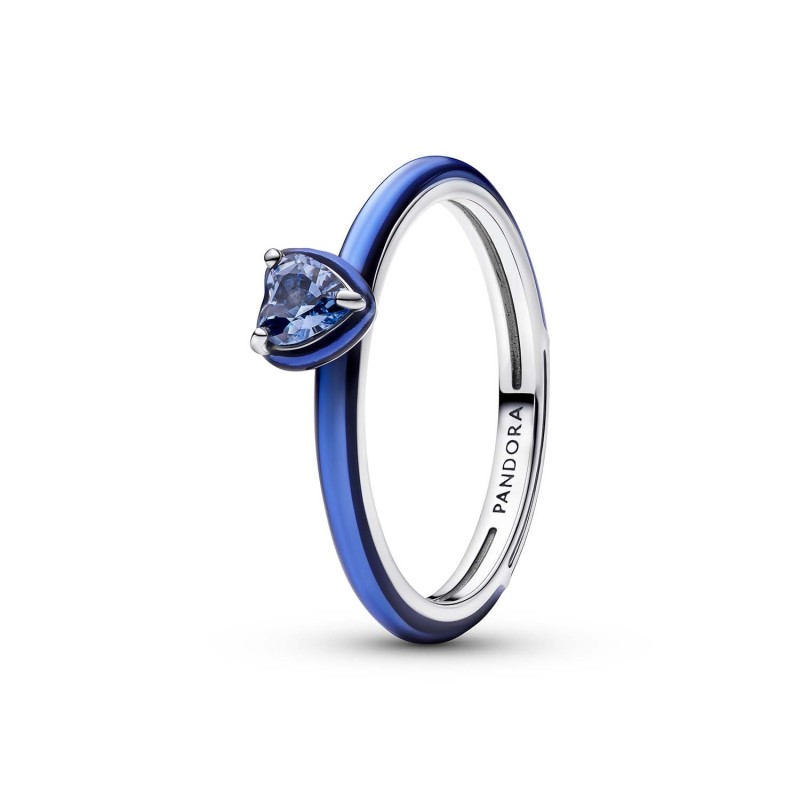 Pandora - Anello Blu Chakra Heart Pandora ME Argento Sterling 925