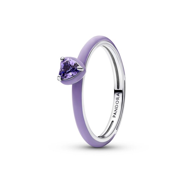 Pandora - Anello Viola Chakra Heart Pandora ME Argento Sterling 925
