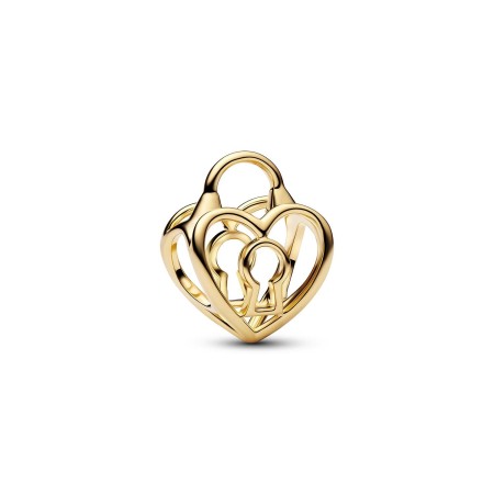 Pandora  Charm Openwork Lucchetto Cuore Finitura in Oro