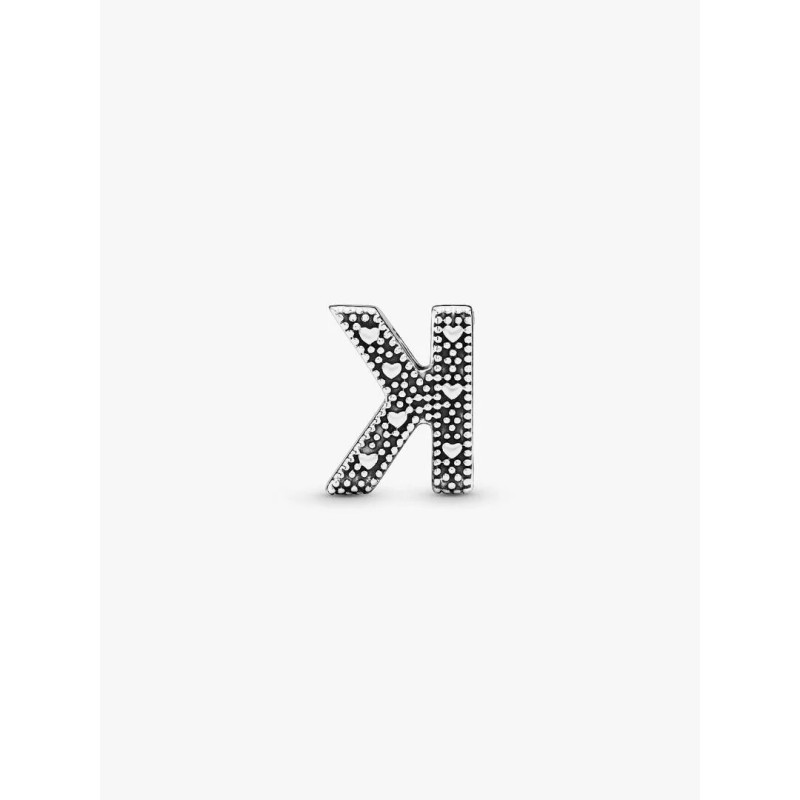 PANDORA   Charm Lettera K Argento