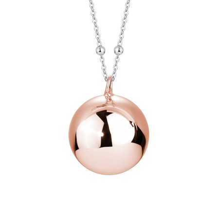 LUCA BARRA  -  COLLANA CHIAMA ANGELI DONNA IN ACCIAIO, CIONDOLO IN METALLO IP ROSE