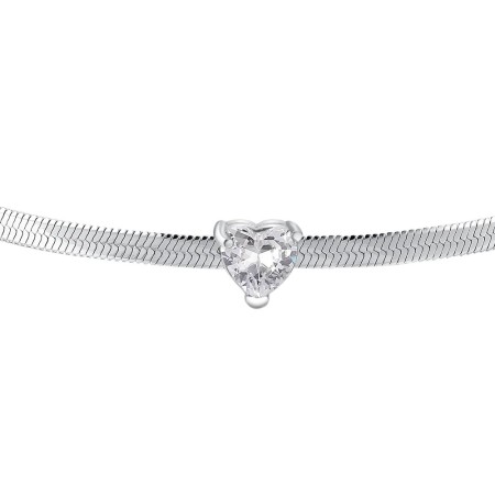 LUCA BARRA   -   BRACCIALE DONNA IN ACCIAIO CON ZIRCONE BIANCO 2