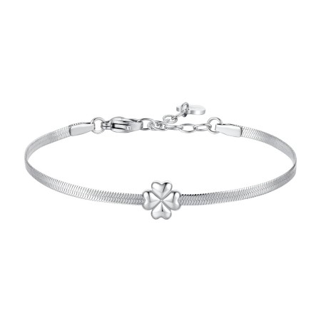 LUCA BARRA   -   BRACCIALE DONNA IN ACCIAIO CON QUADRIFOGLIO