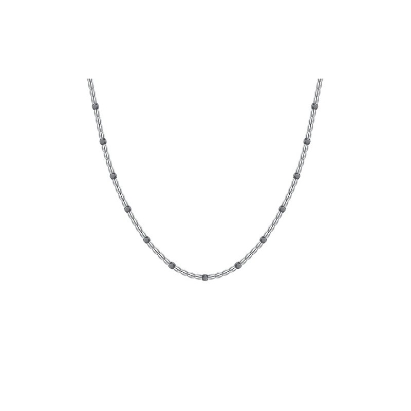Acquista ora LUCA BARRA  -  COLLANA UOMO IN ACCIAIO CON PIETRE LAPIS | Alba Gioielli