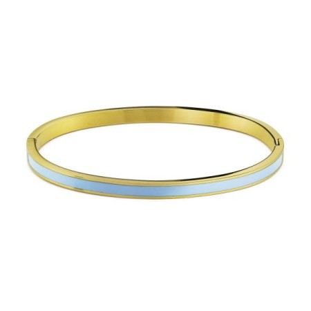 Acquista ora Boccadamo -  Bracciale cerchi placcato oro rosa con cristalli crystal, denim blue e golden | Alba Gioielli
