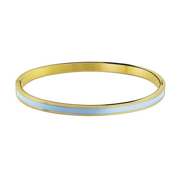 Acquista ora Boccadamo -  Bracciale cerchi placcato oro rosa con cristalli crystal, denim blue e golden | Alba Gioielli