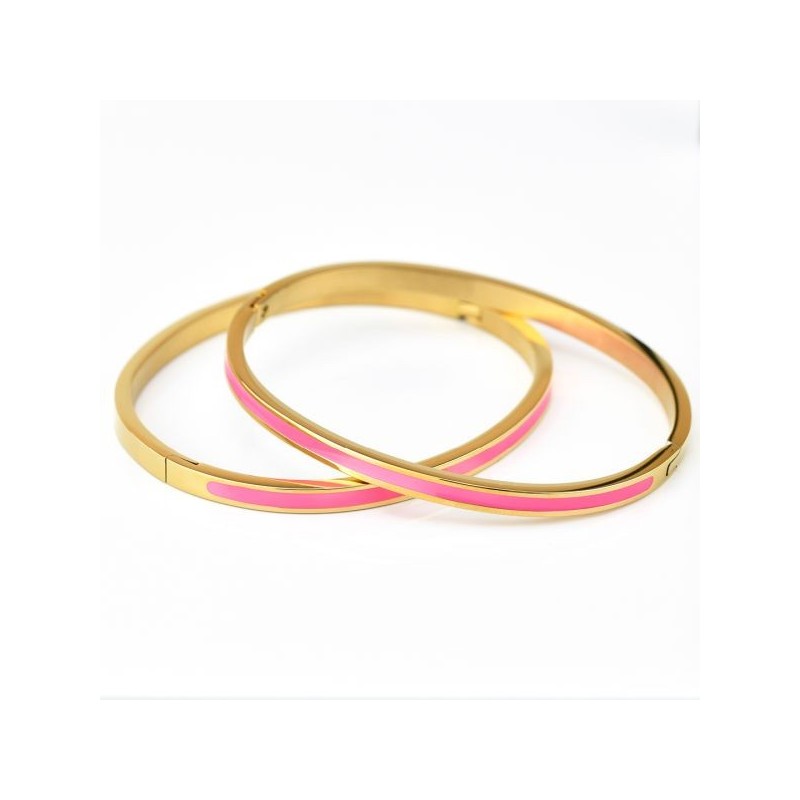 Acquista ora Boccadamo -  Bracciale cerchi placcato oro rosa con cristalli crystal, denim blue e golden | Alba Gioielli