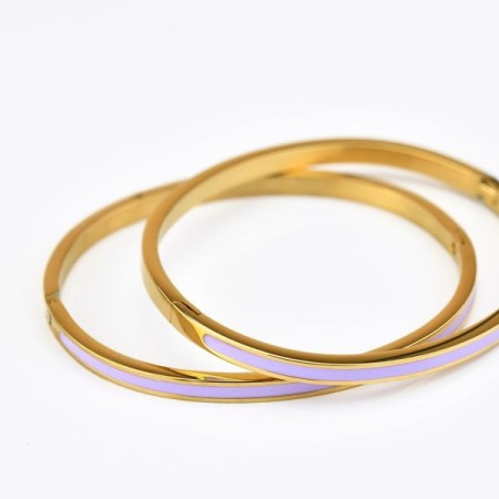 Acquista ora Boccadamo -  Bracciale cerchi placcato oro rosa con cristalli crystal, denim blue e golden | Alba Gioielli 2