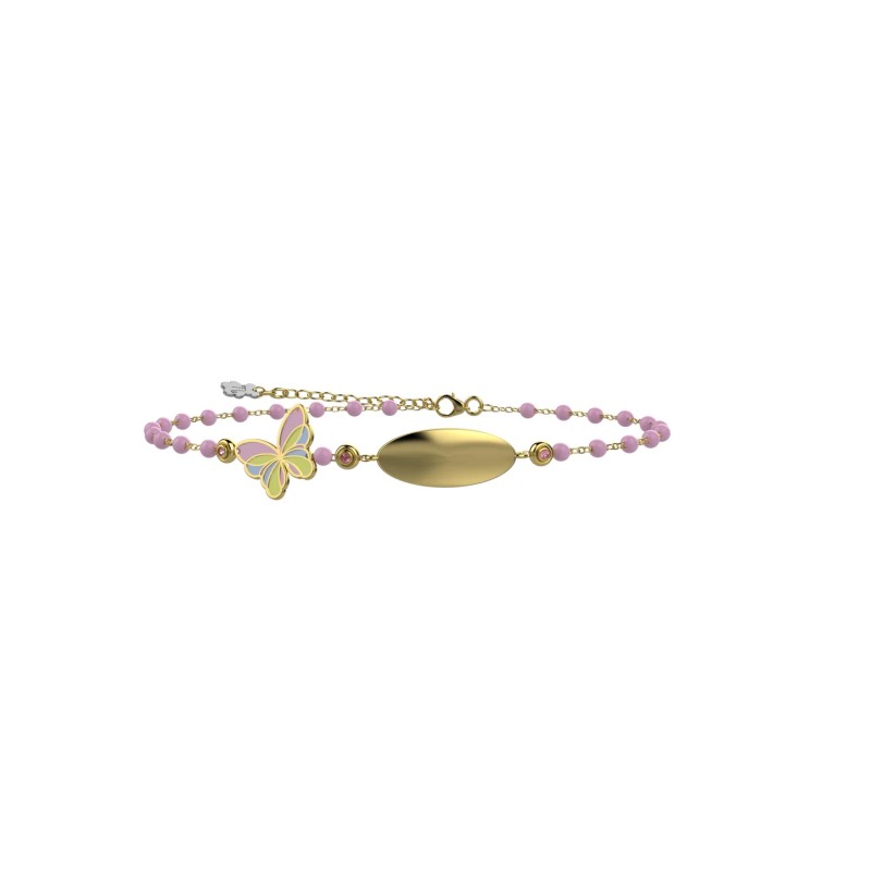 Acquista ora Nanãn   Bracciale Cuori Rosa Argento | Alba Gioielli