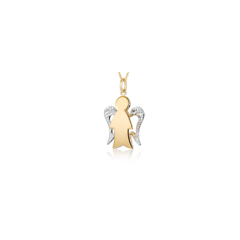 ROBERTO GIANNOTTI -  Pendente con Angelo in oro e ali diamantate