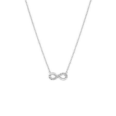 Amen  -  Collana Infinito in Acciaio con Zirconi Bianchi