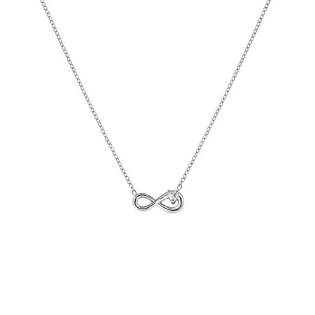 Amen  -  Collana in Acciaio con Infinito e Cuore con Zircone