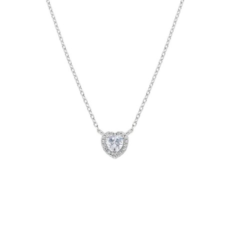 Amen  -  Collana Dolce Cuore Bianco in Argento