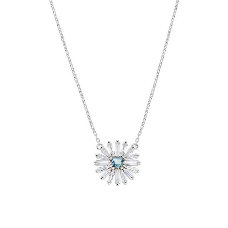 Amen  -  Collana Margherite con Centrale Blu London in Argento